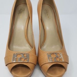 Coach peep toe heels
